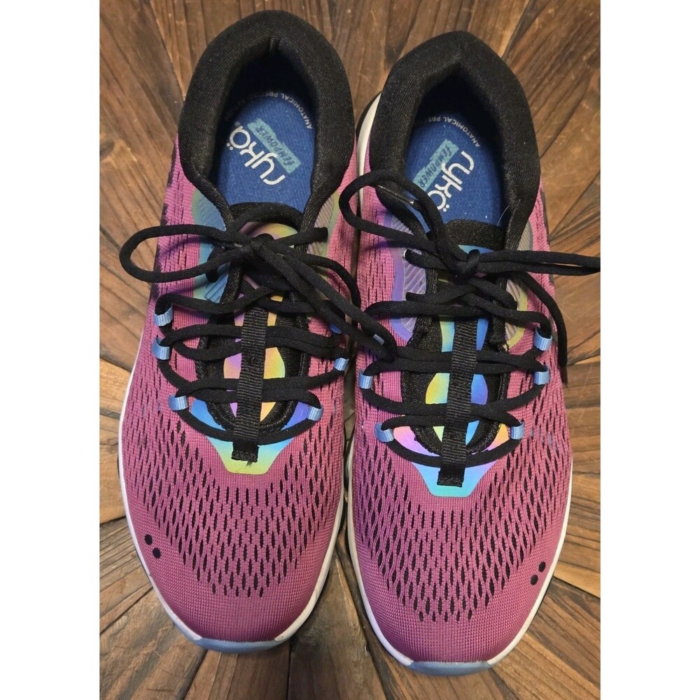 Ryka Women's Influence Training Shoe - Plum/Black Performance Sneakers-Size 7.5M